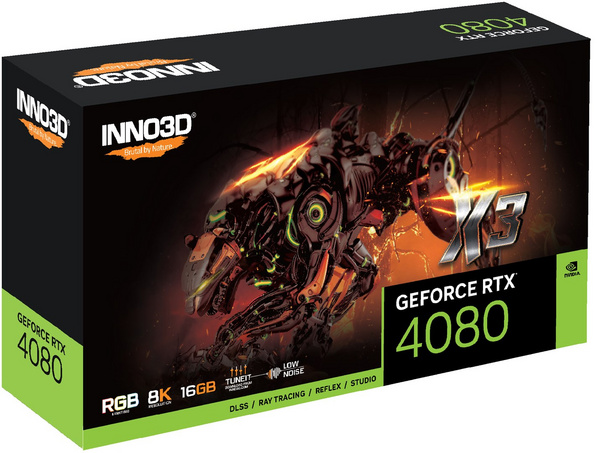 Kartë grafike Inno3D NVIDIA GeForce RTX 4080, 16 GB GDDR6X