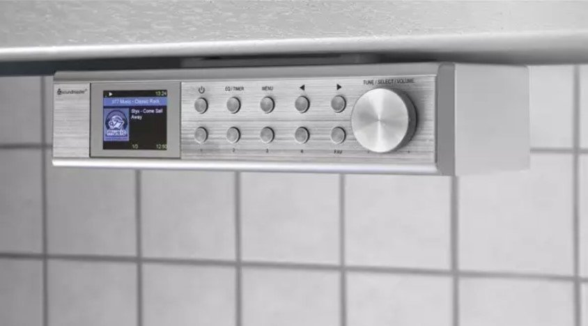 Radio nën dollap Soundmaster IR1500SI, internet DAB+ FM, Bluetooth WLAN, argjendtë