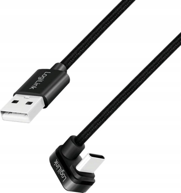 Kabllo USB LogiLink CU0195, USB A në USB C, 3m, i zi
