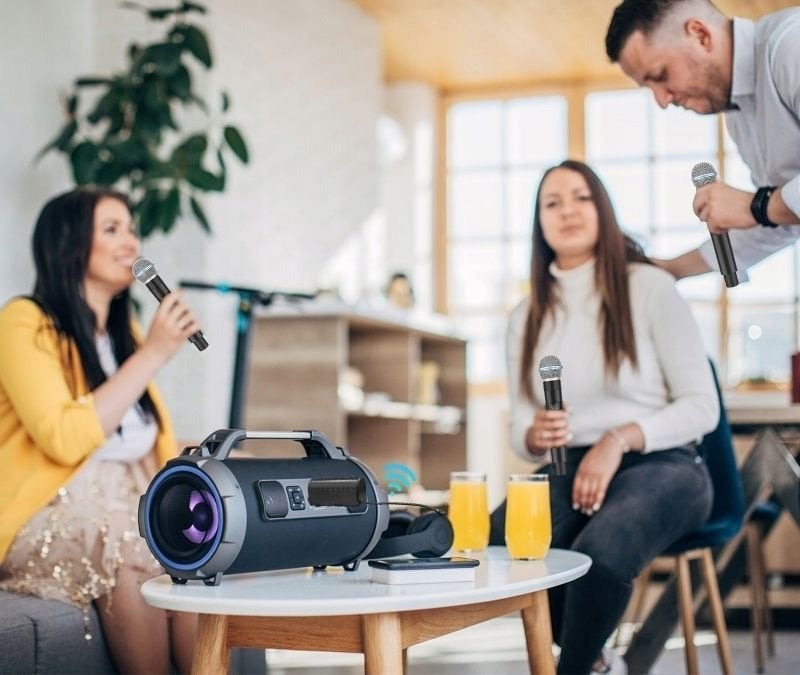 Mikrofonë wireless Puluz PU644B, 2x dinamik UHF, 30m, me marrës 3.5mm dhe 6.35mm