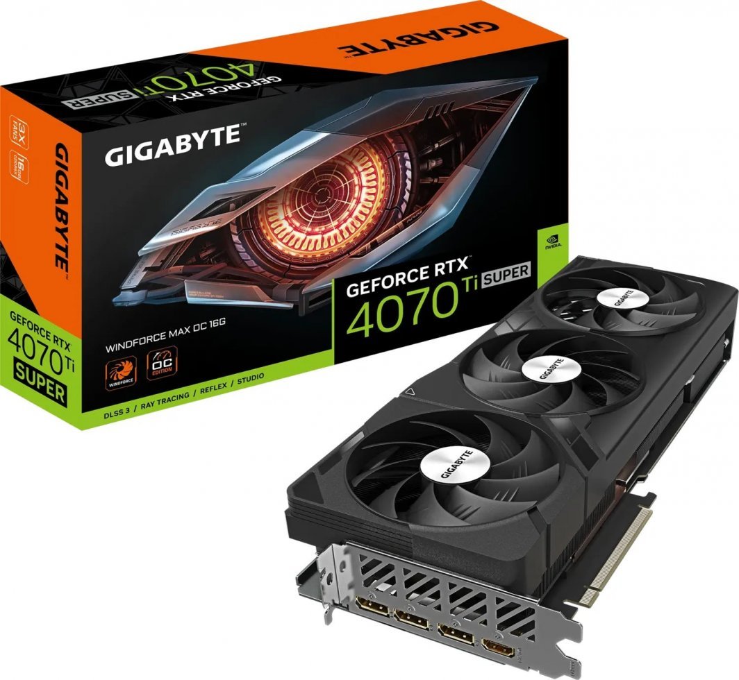 Kartelë grafike Gigabyte GeForce RTX 4070 Ti SUPER Windforce Max OC 16GB GDDR6X