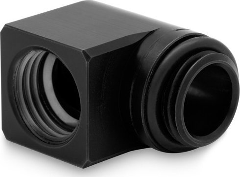 Adapter ftohje uji EK Water Blocks EK-Torque Micro 90°, G1/4 mashkull në G1/4 femër, i zi