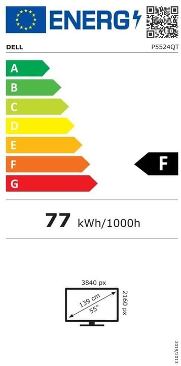 Monitor Dell P5524QT, 54.6", UHD
