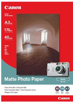 Letër fotografike matte Canon MP-101, A3, 40 fletë, e bardhë