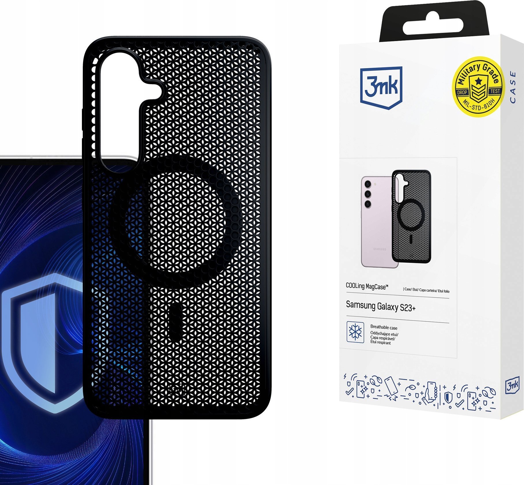 Futrollë 3mk COOLing MagCase për Samsung Galaxy S23 Plus, kompatibile MagSafe, transparente
