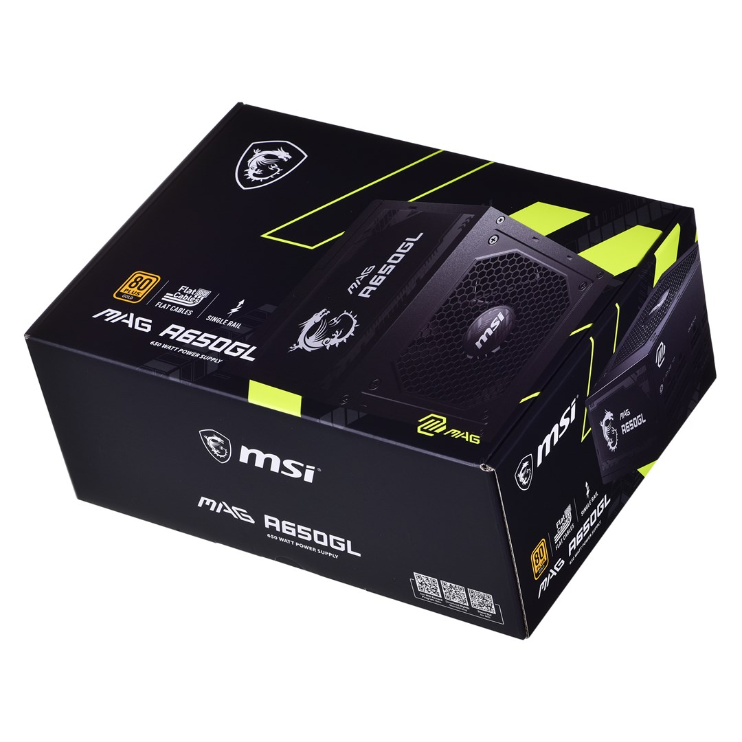 Burim energjie modular MSI MAG A650GL 650 W 120 mm 80 PLUS Gold, 20+4 pin ATX, 650 W
