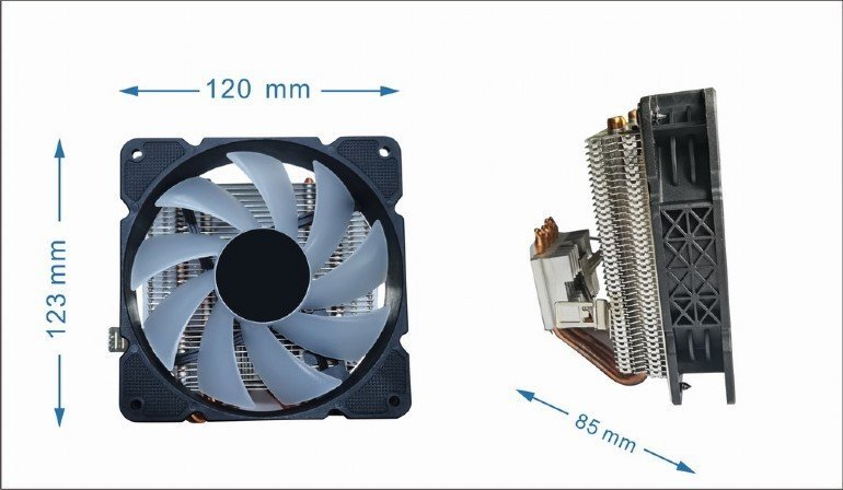 Ftohës CPU Gembird Huracan X140, 100 W, ARGB, i zi