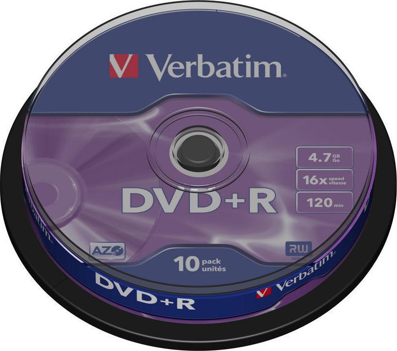 DVD+R Verbatim, 4.7 GB, 16x, 10 copë