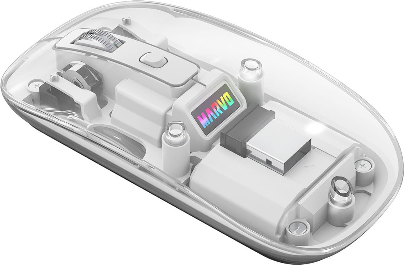 Mouse wireless Marvo PRISM B10, optik 1600DPI, i bardhë