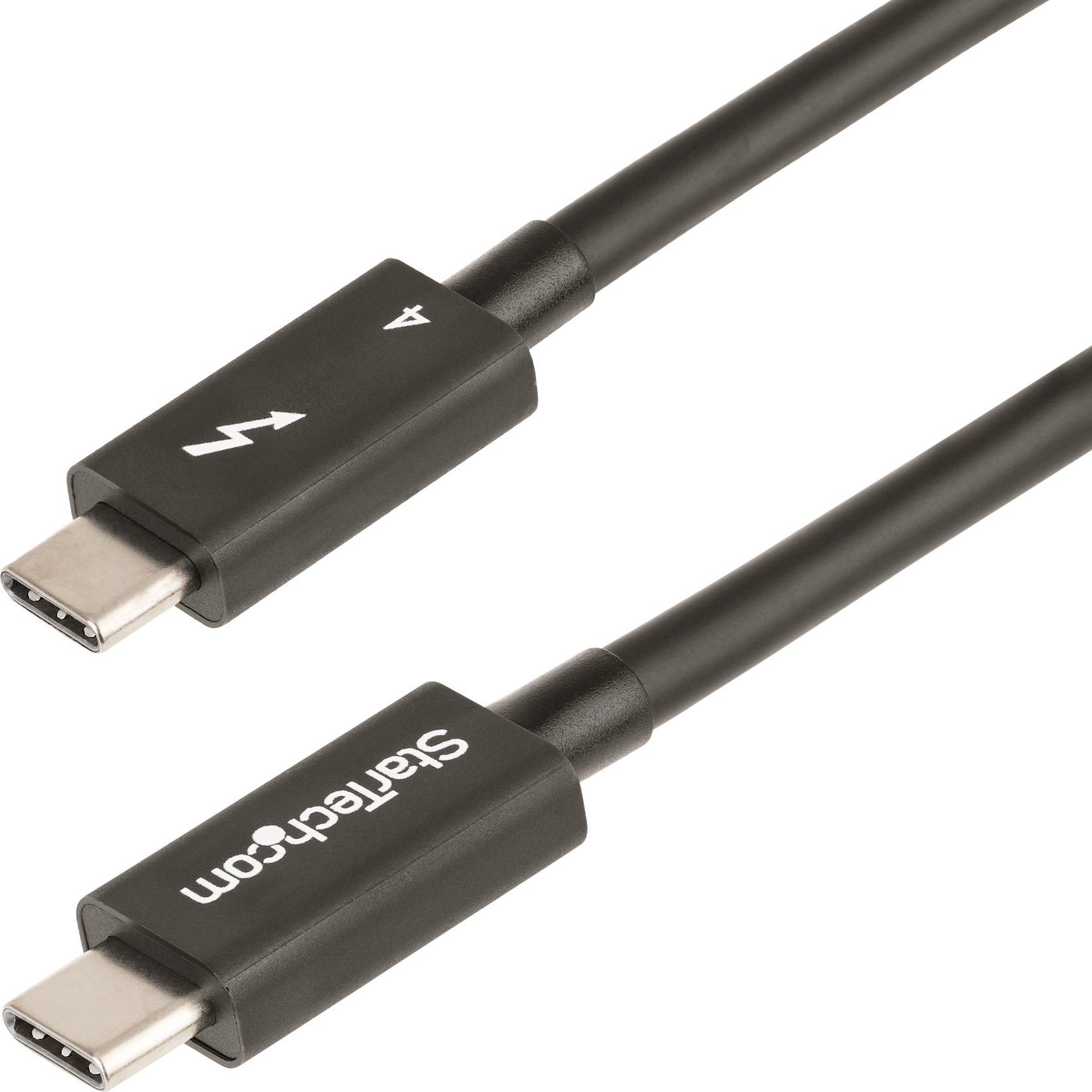 Kabllo Thunderbolt StarTech.com TBT4, 1m, 40Gbps, 100W PD, e zezë