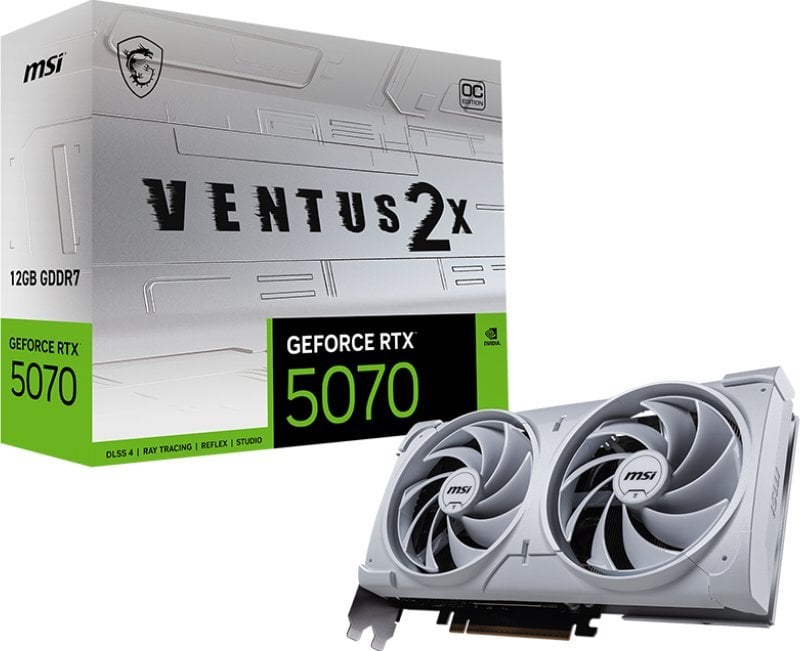 Kartelë grafike MSI GeForce RTX 5070 Ventus 2X OC White 12GB GDDR7