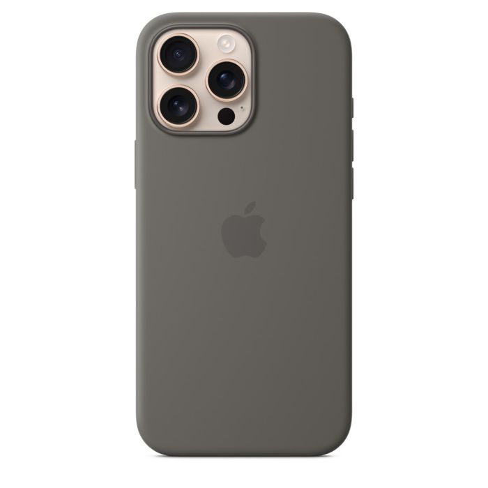 Apple iPhone 16 Pro Max Silicone Case with MagSafe, Stone Gray