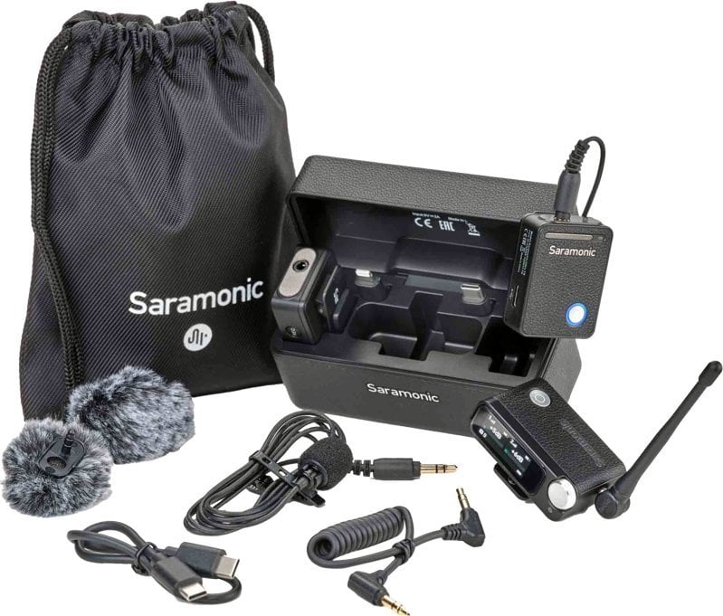 Mikrofon pa tela Saramonic Ultra 01, set dual, wireless, i zi