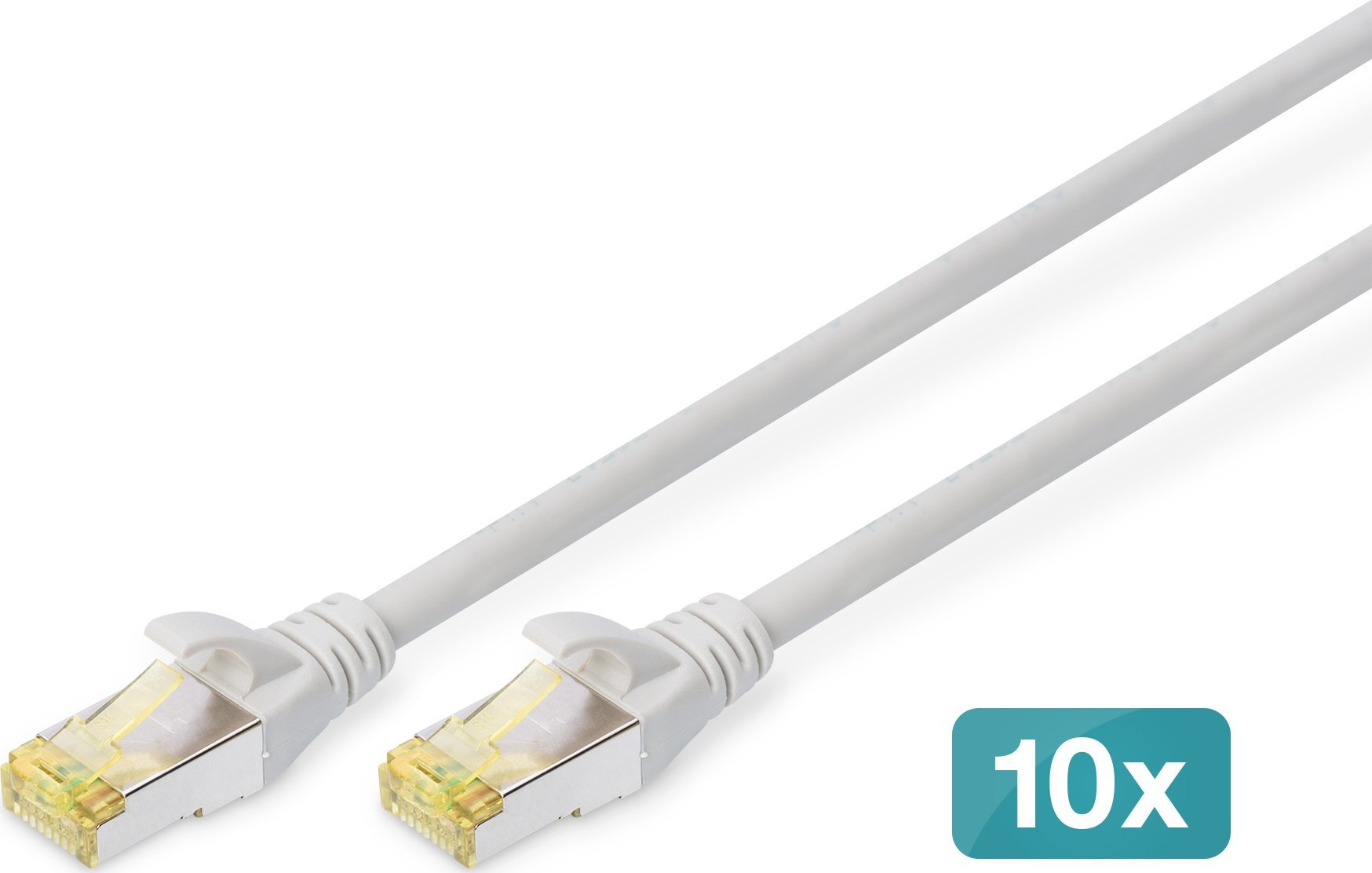 Kabllo rrjeti Digitus CAT 6A S/FTP, set 10 copë, LSZH, e bardhë