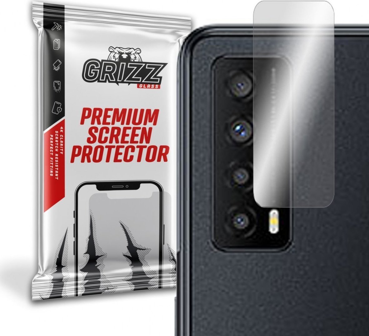 Xham mbrojtës kamerë GrizzGlass për TCL Stylus, hibrid, transparent