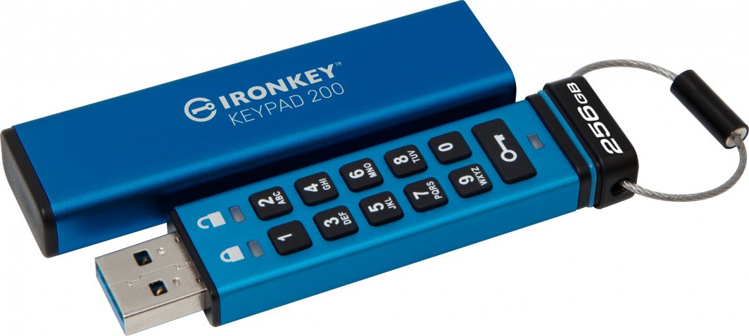 USB Pendrive Kingston IronKey 200, 256GB, USB 3.0, AES, e kaltër