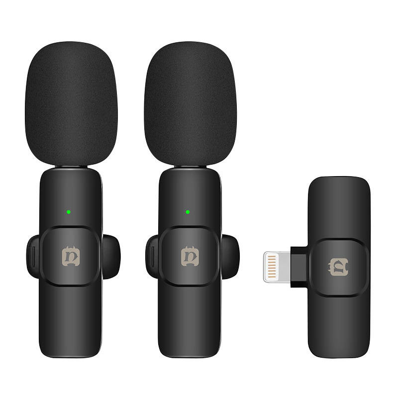 Mikrofon wireless Puluz PU3150B Lavalier, Lightning për iPhone iPad, omnidireksional, i zi