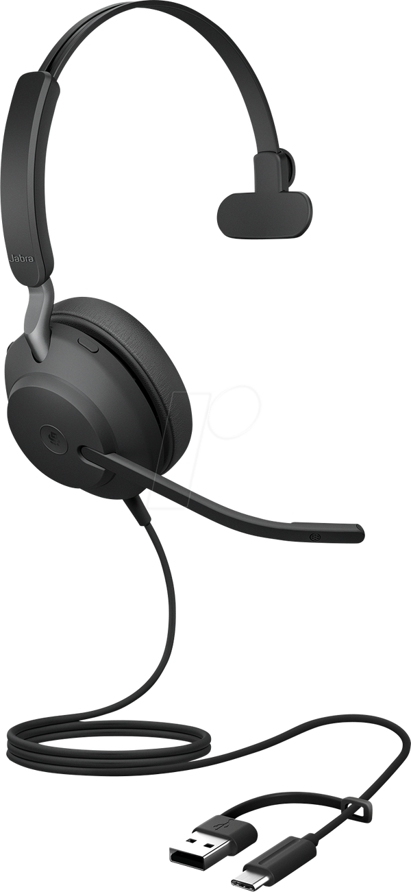 Kufje me mikrofon Jabra Evolve2 40 SE Mono, e zezë