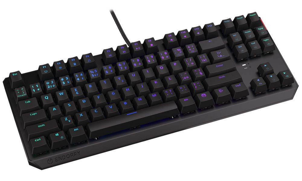 Tastierë Endorfy Thock TKL, Kailh Brown RGB, USB, e zezë