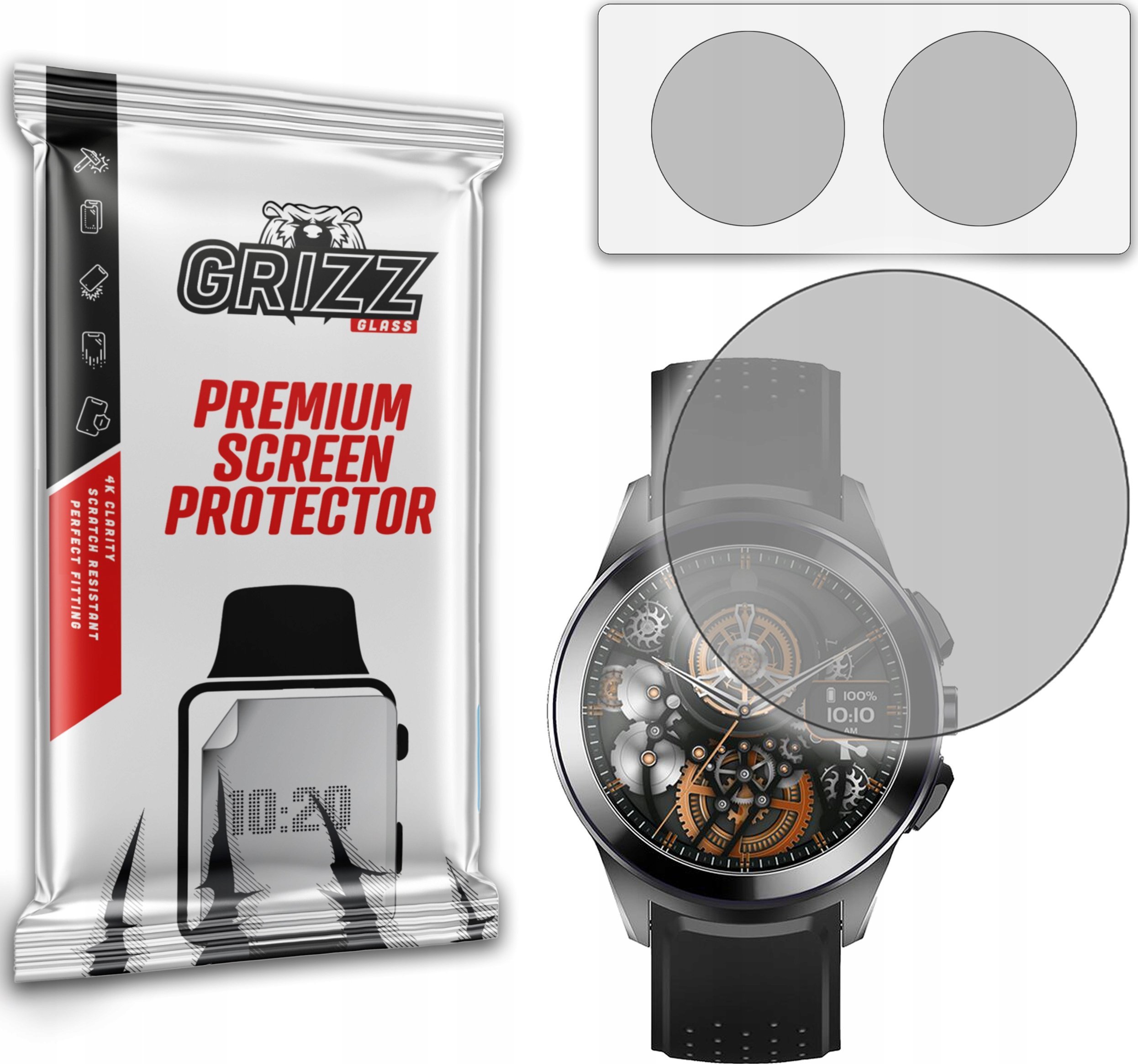 Mbrojtëse ekrani GrizzGlass PaperScreen WLT10, film mat, për smartwatch, transparente