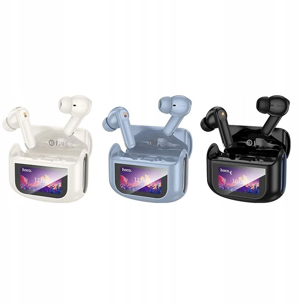 Kufje pa tela HOCO, ANC ENC, Bluetooth 5.4, HiFi stereo, të bardha