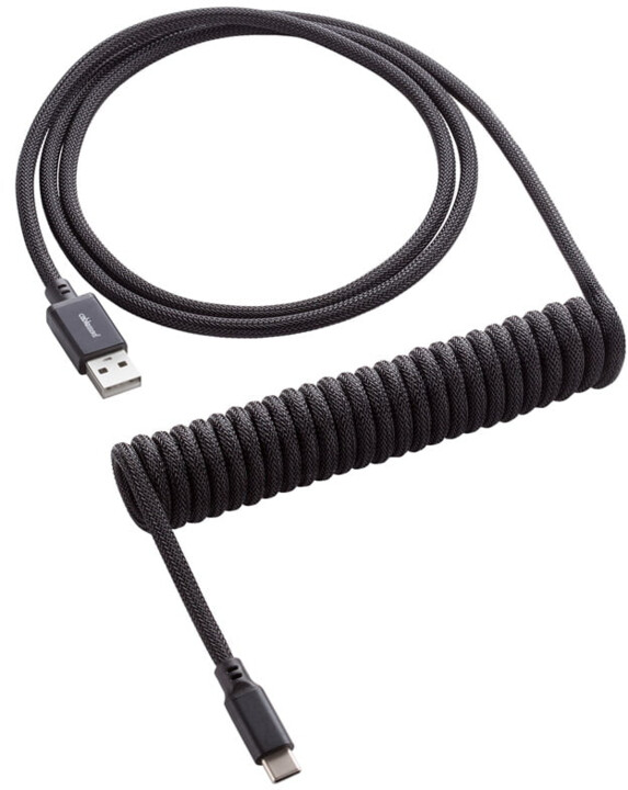 Kabllo CableMod Classic Coiled, USB-C/USB-A, 1,5m, e zezë