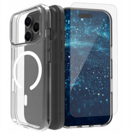Set mbrojtës 3 në 1 Roobix për iPhone 17 Pro Max, kuti MagSafe, xham dhe mbrojtës kamere, transparent