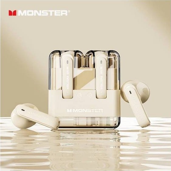 Kufje wireless Monster XKT12, Bluetooth 5.3, 24 orë bateri, bezhë