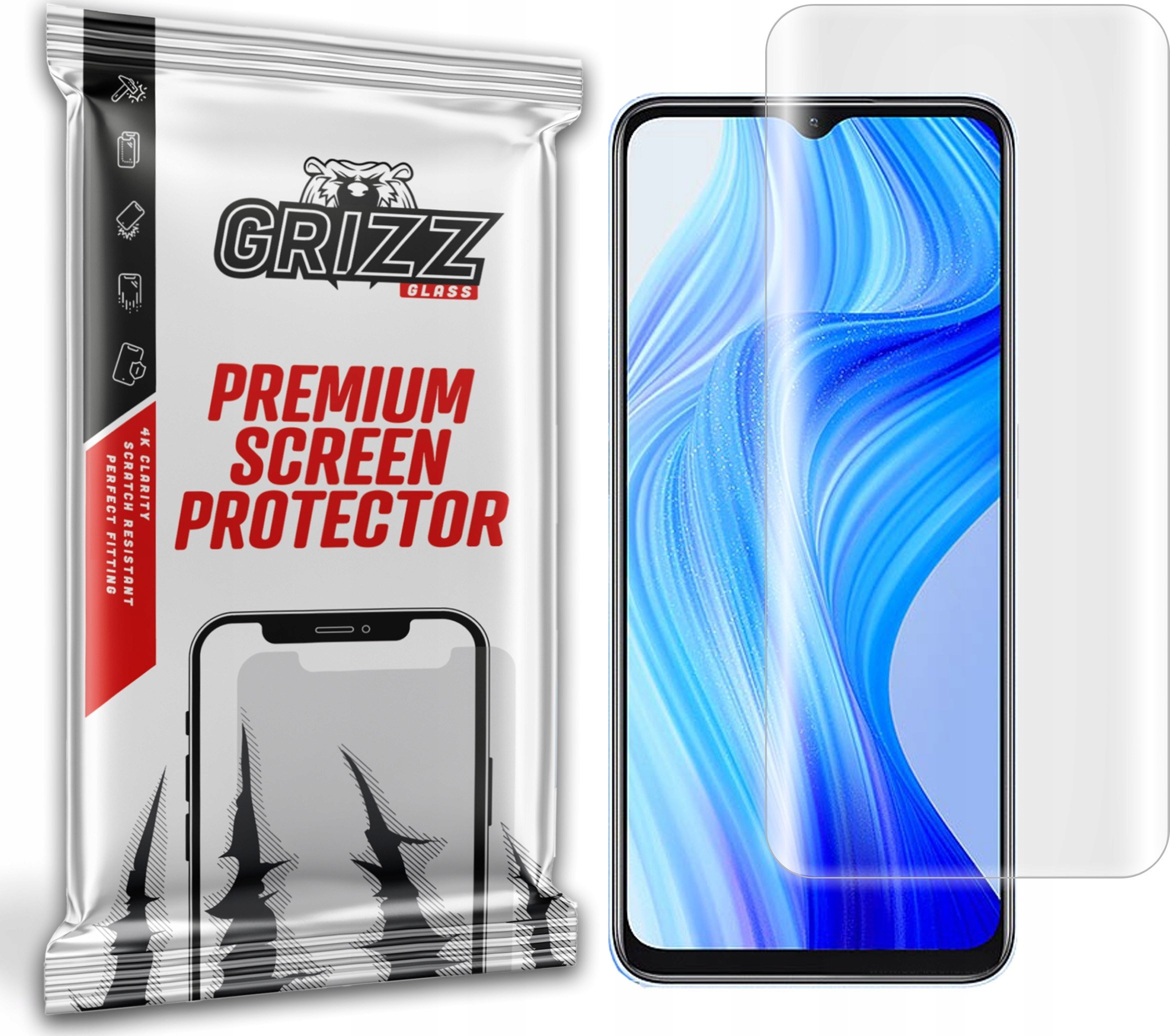 Mbrojtëse ekrani GrizzGlass Hydrofilm, për Realme 10T, transparente