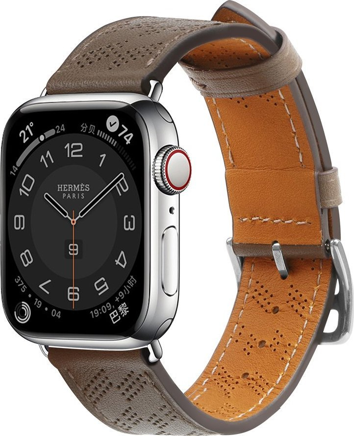 Rrip ore Hurtel për Apple Watch, lëkurë, 38 40 41mm, kafe e errët