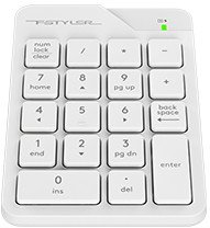 Tastierë numerike A4tech FSTYLER, wireless, bateri e rikarikueshme, e bardhë