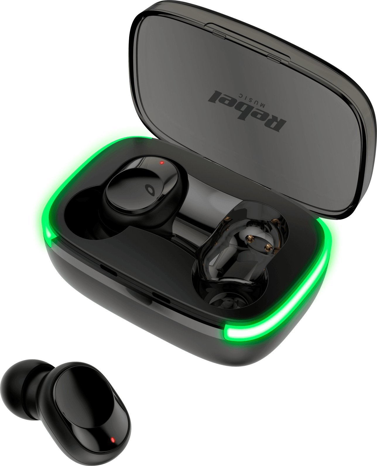 Kufje pa tela Rebel TWS Y60, Bluetooth 5.3, in ear, të bardha