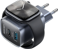 Karikues muri USAMS CC293 T67, 20W, 1xUSB C 1xUSB A, gri metalike