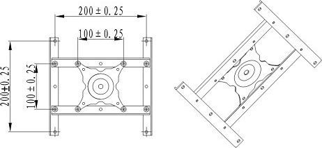 Adapter VESA Hagor M, 200x200, për monitor deri 32", argjendtë