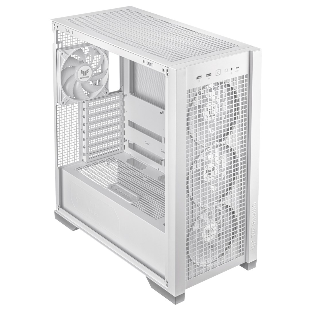 Kuti kompjuteri Asus TUF Gaming GT302 TG ARGB, ATX, xham i temperuar, e bardhë