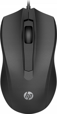 Mouse HP 105, optik me kabllo USB, 3 butona, i zi