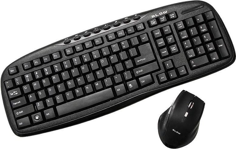 Set tastierë dhe maus Wireless Blow KM-1, 2.4GHz, USB, i zi