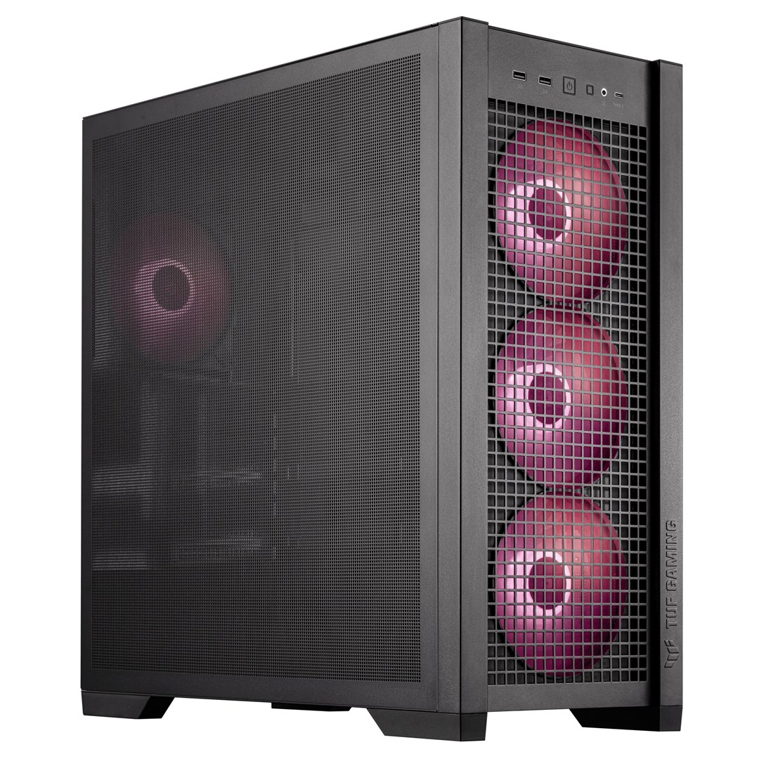 Kuti PC ASUS TUF Gaming GT302, MIDI Tower, ARGB, e zezë
