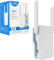 Përforcues Wi Fi Cudy RE1200, dual band 2.4 GHz 5 GHz, portë Ethernet, i bardhë