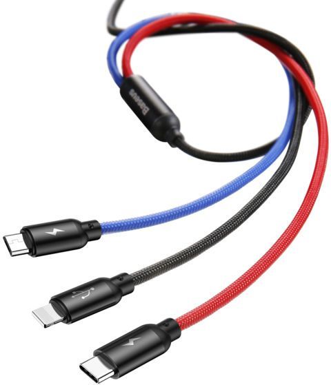 Kabllo USB 3n1 Baseus USB 3.5A , e zezë