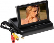 Monitor palosës veture Folding Car Monitor TFT 4.3 CAR 2, 4.3", 2 hyrje video, i zi