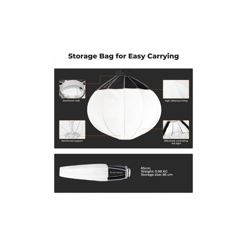 K&F Concept Softbox Lantern për Bowens 65cm