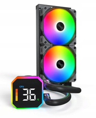 Ftohës uji CPU Montech HyperFlow Digital 240, All in One, radiator 240mm, i zi