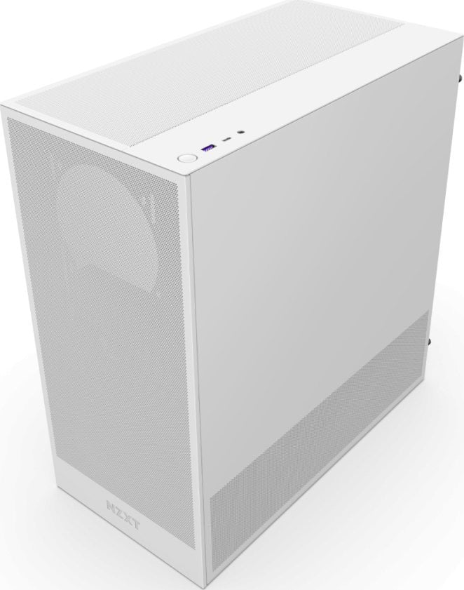 Kuti PC NZXT H5 Flow, Mid Tower, panel xhami të temperuar, e bardhë