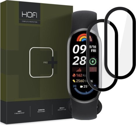 Заштита за екран Hofi Hybrid Pro Plus, Xiaomi Smart Band 9 9 NFC, 2 парчиња, црна