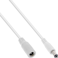 Kabllo zgjatuese InLine DC, mashkull femër 5.5x2.5mm, 3m, e bardhë