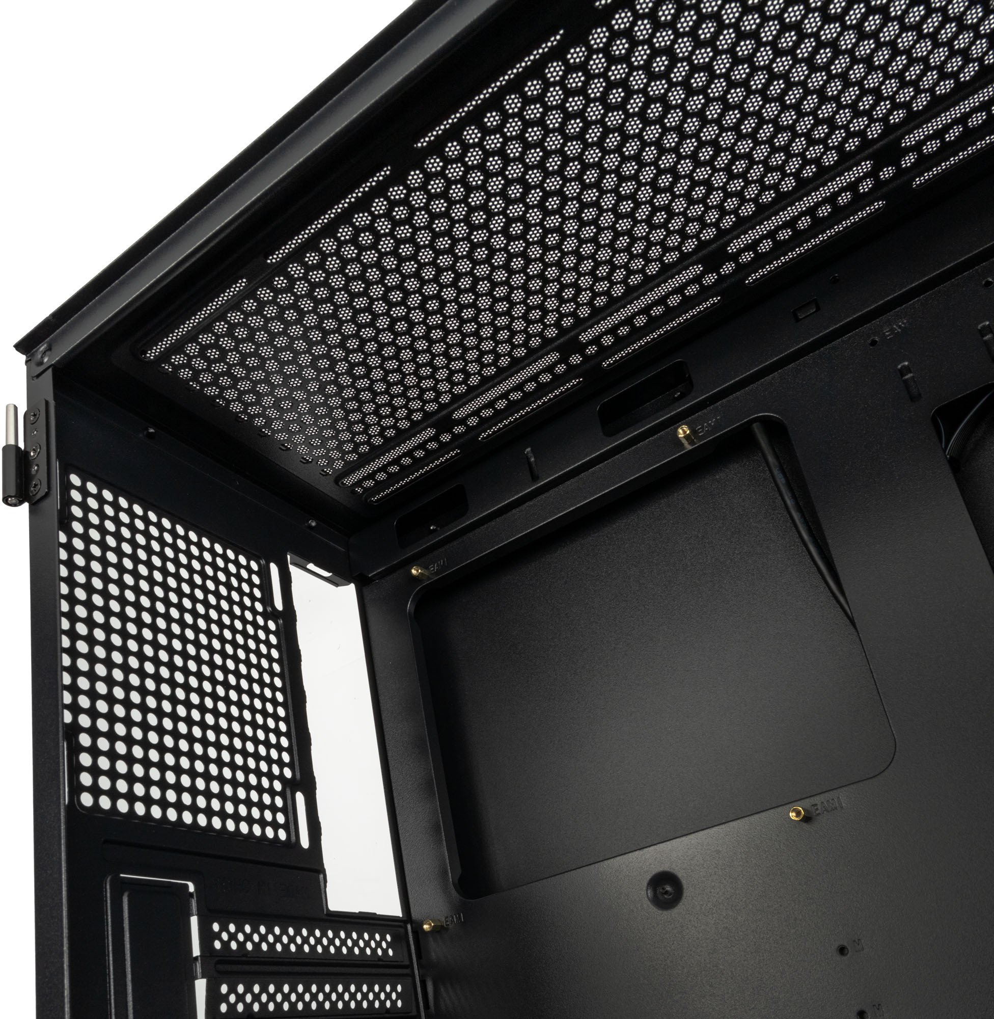 Kuti PC Kolink Observatory HF Glass Core, mid tower, ATX, e zezë pa ventilatorë