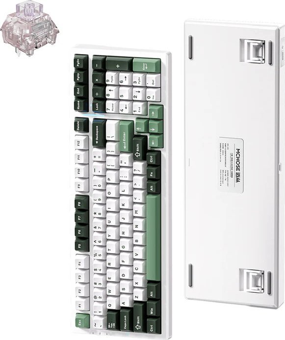 Tastierë mekanike MCHOSE MC-G98 Firefly Night, tri-mode, bateri 8000 mAh, e zezë