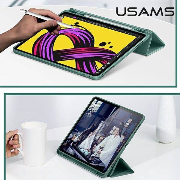 Навлака за таблет Uniq USAMS Winto за iPad Air 10.9" 2020, паметна навлака, со држач за Apple Pencil, виолетова