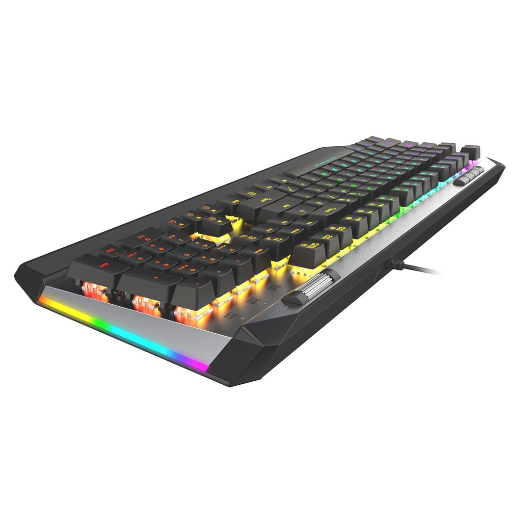 Tastierë mekanike Gaming Patriot Memory V765, USB, RGB, e zezë / e hirtë
